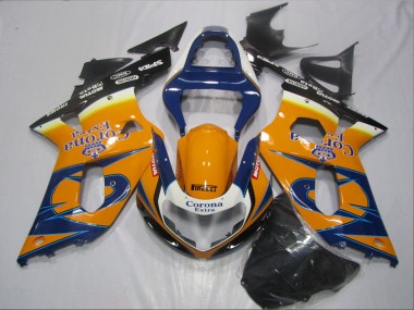 Carénage GSXR 600 K1 K2 K3 2001-2003 - Bleu Orange Corona Extra