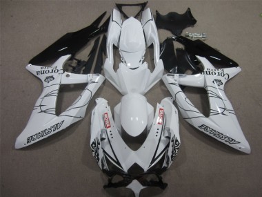 Carénage GSXR 600 K8 2008-2010 - Blanc Noir Corona Extra Motul