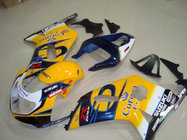 Carénage GSXR 750 K1 K2 K3 2001-2003 - Jaune Bleu Corona Extra Motul
