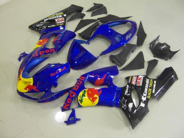 Carénage ZX6R 2005-2006 - Bleu Red Bull