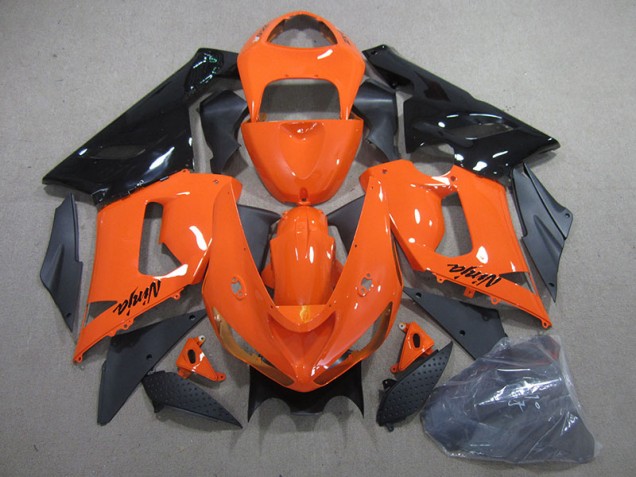 Carénage ZX6R 2005-2006 - Orange Noir Ninja